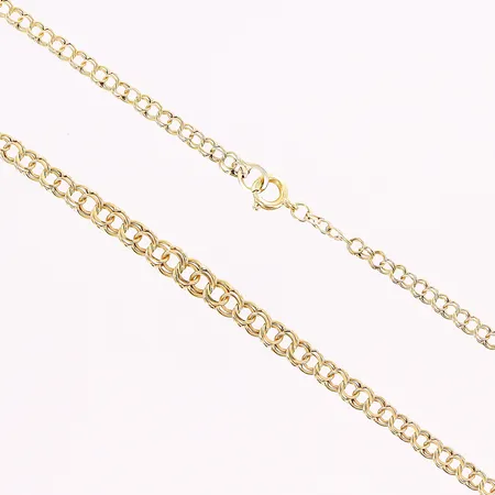 Collier doserat Bismarck, 44cm, bredd 2,8-4,2mm, 18K.  Vikt: 6,2 g
