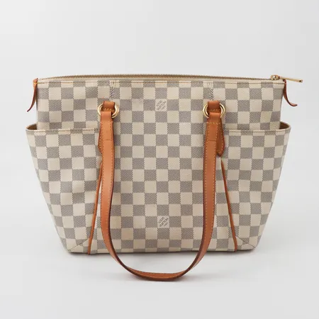Väska Louis Vuitton Totally PM Damier Azur, kvitto A&P, märkt FL4059, mått ca 28x24x12cm, bra bruksslitage, Vikt: 0 g