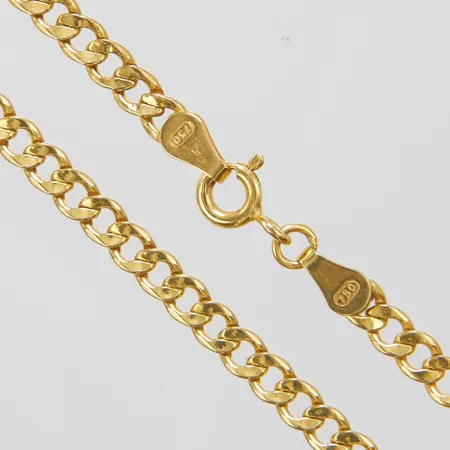 Kedja Pansar, längd ca 51cm, bredd 3mm, ojämnlänk, ihålig, 18K Vikt: 4,9 g