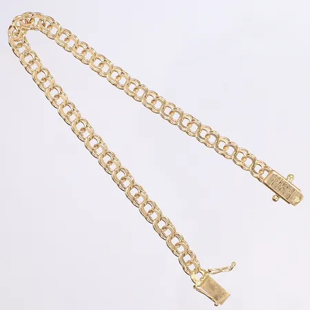 Ar4mband Bismarck, 19cm, bredd 5mm, svenska stämplar, 18K Vikt: 9,9 g