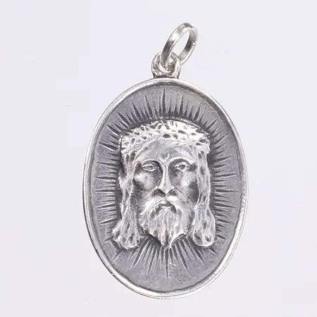 Hänge Jesus, 30x17mm, tillv. Sundström, Stockholm 1915, silver 830/1000 Vikt: 3 g