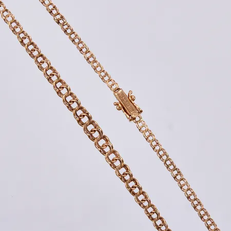 Collier doserad Bismarck, N S E Guldvaru Aktiebolag 1997, längd ca 50cm, bredd ca 3-5mm, 18K Vikt: 8,7 g