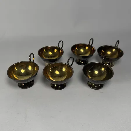 6 punchkoppar, silver 830/1000 Vikt: 184 g