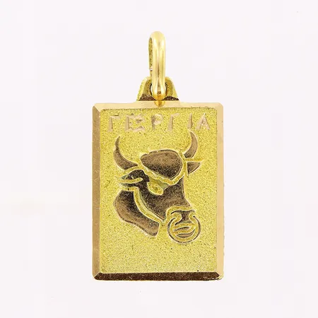 Hänge, Oxe, namn på krylliska: Georgia, 14K. Vikt: 1,2 g