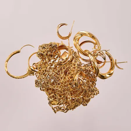 Diverse guld, defekt, 18K 57,5g.