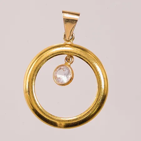 Hänge, Ø22mm, gravyr, 18/23K 7,2g.