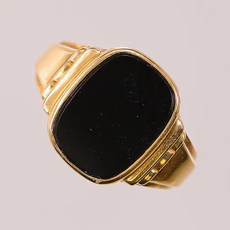 Klackring, Ø20, bredd:16mm, onyx, 18K 8,0g.