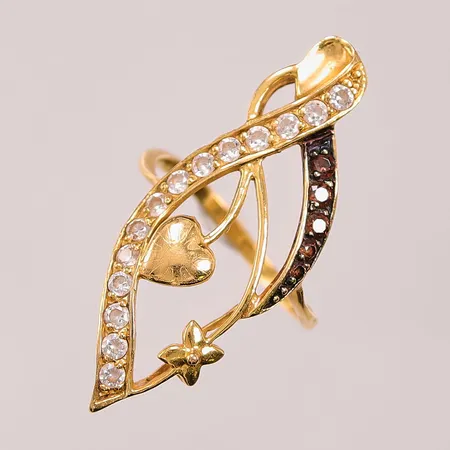 Ring, Ø18, bredd:40mm, stenar 21K 5,9g.
