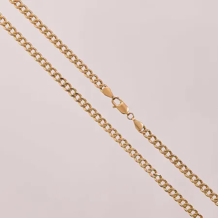 Kedja pansar, 50cm, bredd:4mm, ihålig, 18K 7,3g.