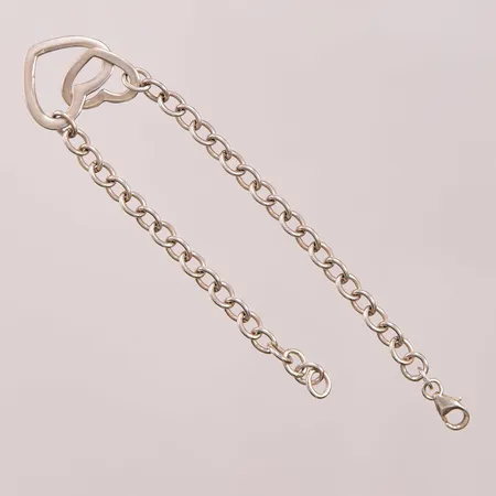 Armband "hjärta", 17,5cm, 925/1000 Silver 6,2g.