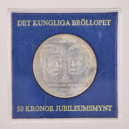 Jubileumsmynt, 35mm, 50Kr, 925/1000 Silver 27g.