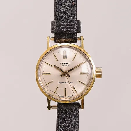 Damur Tissot Seastar Seven, 18K, 21mm, manuell, läderband.