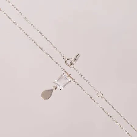 Collier Efva Attling, Crystal Drop, 41-44cm, 925/1000 Silver 5,5g.
