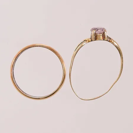 2 Ringar, defekta, 18K 5,3g.