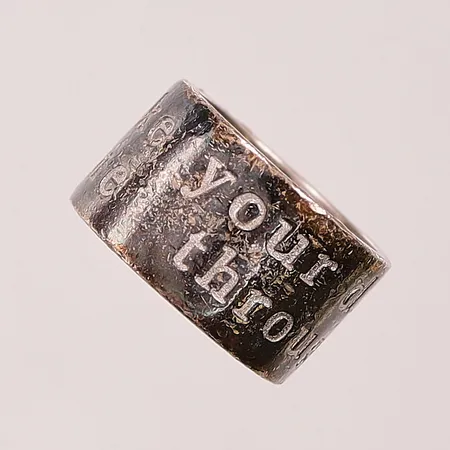 Ring "Make your dreams come through", Ø17½, bredd:12m, 925/1000 Silver 12,3g.