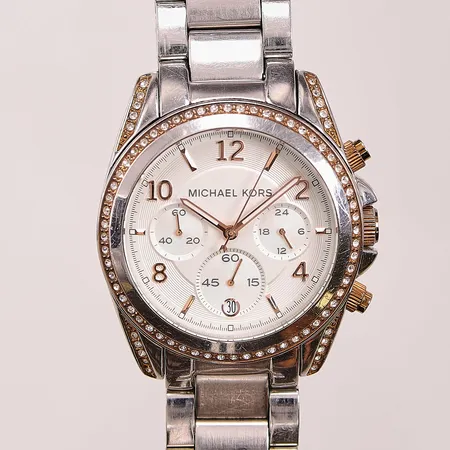 Damur Michael Kors, 38mm, ref-nr: MK-5459, quartz, datum, kronograf, inga tillbehör, går ej.