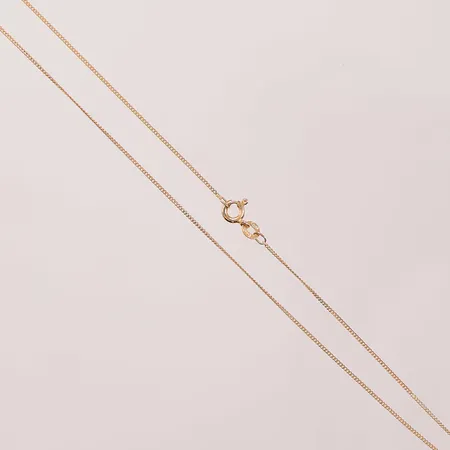 Kedja, 38cm, bredd:0,5mm, 18K 1,7g.