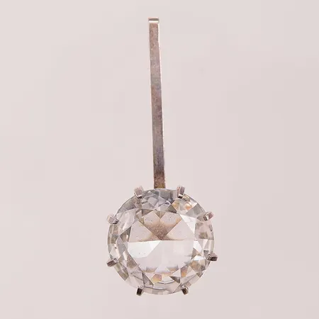 Hänge Stigbert, Handarbete, 52x22mm, bergkristall, graverad "40 år", 925/1000 Silver 12,9g.