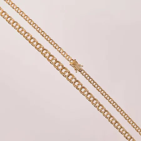 Collier, 41cm, bredd:4-7mm, 18K 15,3g.