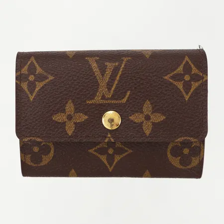 Portmonnä, Louis Vuitton monogram canvas, två fack, tryckknapp, 7x10cm