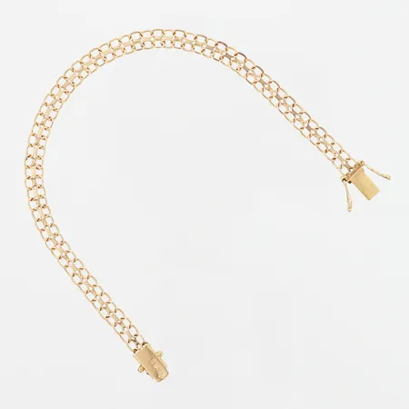 Armband X-länk, 18,5cm, bredd: 5mm, 18K Vikt: 5,2 g