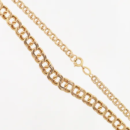 Collier doserad Bismarck, 45,5cm, bredd: 4-7,5mm, 18K Vikt: 19,5 g