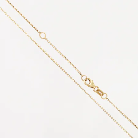 Kedja, justerbar längd 44-46cm, bredd: 1mm, 18K Vikt: 1,9 g