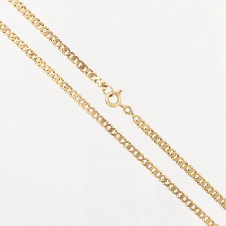 Kedja manglad Pansar, 53cm, bredd: 3mm, trögt lås, 18K Vikt: 12 g
