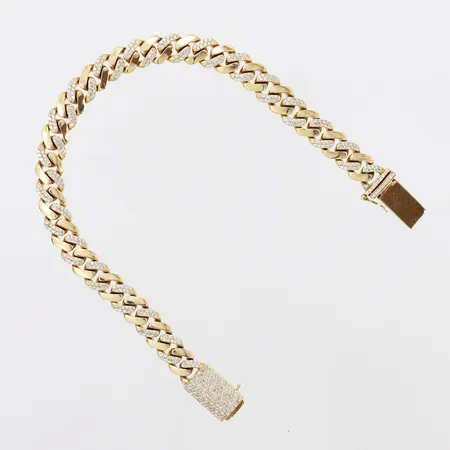 Armband pansar, diamanter 2,66ctv, 21,5cm, bredd: 8-10mm, kvitto medföljer från ICEBOX Diamonds & Watches, dustpåse, originalbox Vikt: 37,8 g