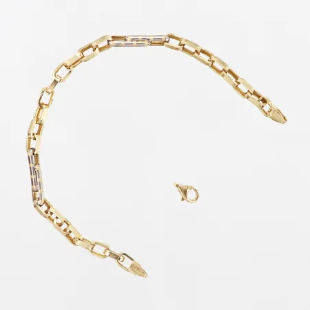 Armband, 17,5cm, bredd: 5mm, defekt, 14K  Vikt: 3,5 g