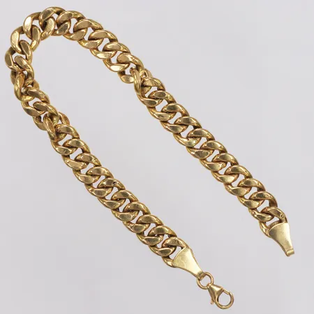 Armband, Pansar, 18cm, bredd 7,2mm, ihåligt, defekta länkar, 18K  Vikt: 9,2 g