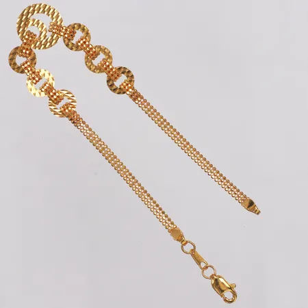 Armband, 18cm, bredd 2,8-12,7mm, 21K  Vikt: 5,8 g