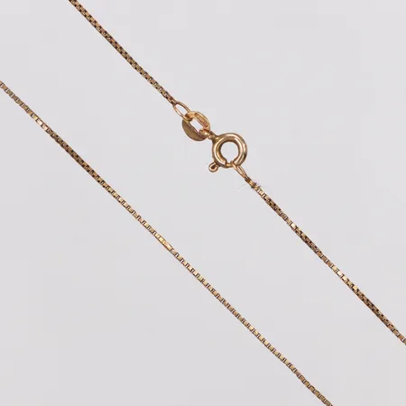 Kedja, Venezia, 51,5cm, bredd 0,7mm, finska stämplar, 14K  Vikt: 2,2 g