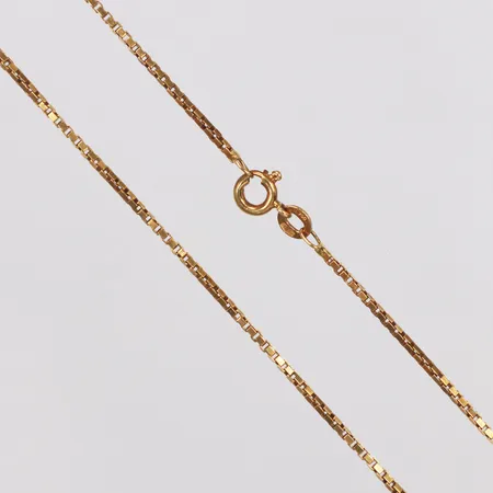 Kedja, Venezia, 70cm, bredd 1,3mm, italienska stämplar, ojämn, 18K  Vikt: 8,3 g