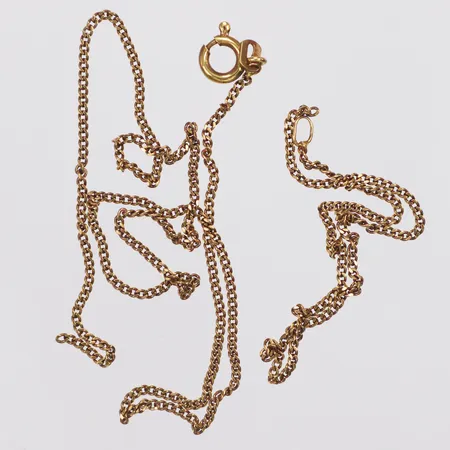 Kedja, Pansar, defekt av, 18K  Vikt: 2,9 g