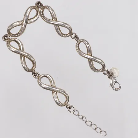 Armband, evighetstecken, 18-21cm, bredd 10,7mm, 925/1000 silver Vikt: 19,4 g