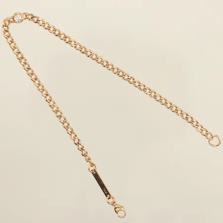 Armband Pansar Zoe Chicco, med diamant ca 0,10ct, 19cm, bredd ca 4mm, 14K Vikt: 2,1 g