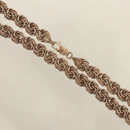 Collier ca 45,5cm, bredd ca 8,4mm, 925/1000 silver Vikt: 24,3 g