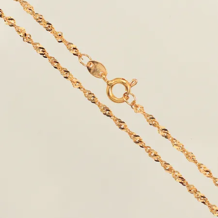 Kedja Singapore ca 41,5cm, bredd ca 2,1mm, 18K Vikt: 3,1 g