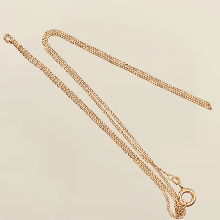 Kedja Pansar, längd 44,5cm, bredd 1,1mm, knutar, skev, 18K Vikt: 1,8 g