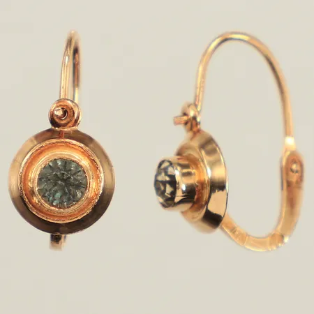 Ett par örhängen, längd 15mm, bredd 7,2mm, 14K  Vikt: 1,1 g
