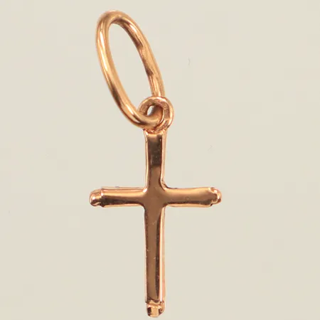  Hänge kors, längd 20mm inkl ögla, bredd 8,5mm, 14K  Vikt: 0,4 g