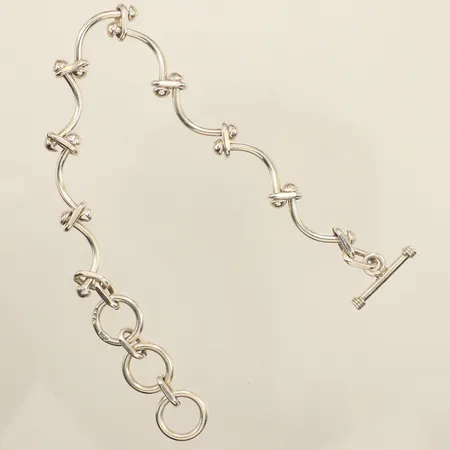 Armband ca 21,5cm, bredd ca 12,6mm, 925/1000 silver Vikt: 16,5 g