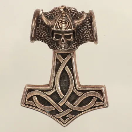 Hänge torshammare, längd 60mm, bredd 43mm, 925/1000 silver  Vikt: 44,5 g