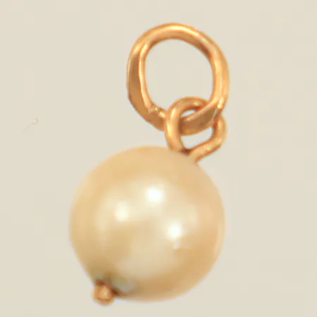 Hänge med pärla, 6mm, 18K Vikt: 0,5 g