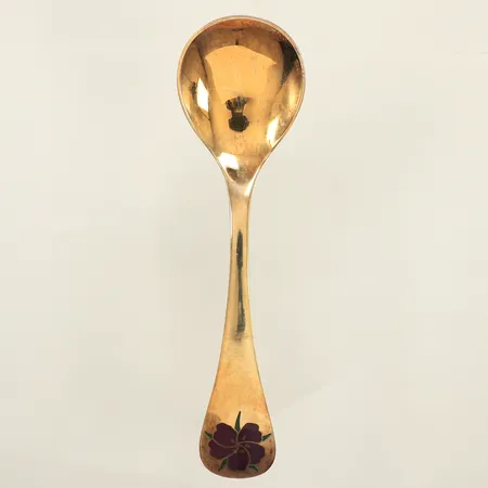 Årssked Georg Jensen, år: 1974, 15cm, förgylld, sliten, repig, originalask, silver 925/1000,  Vikt: 46,7 g