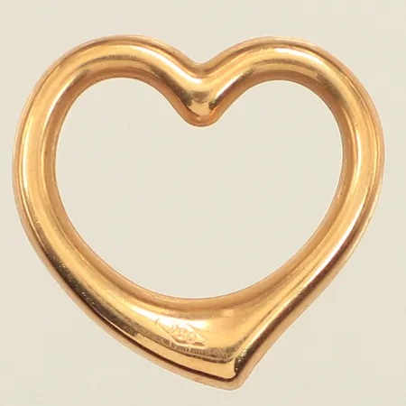 Hänge, hjärta, ca 16mm, bredd ca 16mm, repigt, 18K Vikt: 0,6 g