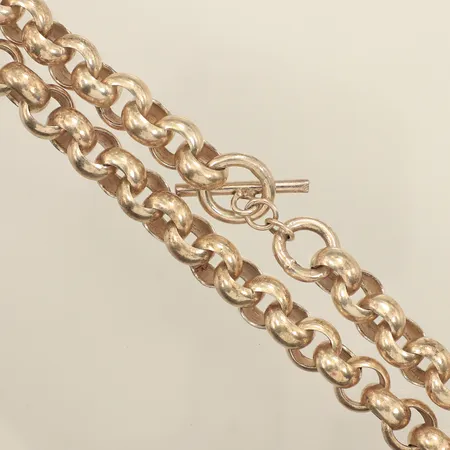 Kedja Ärtlänk, längd 49cm, bredd ca 5-11mm, 925/1000 silver  Vikt: 88,3 g