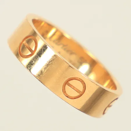 Ring, Cartier Love, stl 58, 18½, refnr:CRB4084658, Serienr: TDK646, repor, certifikat från 2023, kvitto, dustbag, box, ytterkartong, påse, 18K  Vikt: 6,6 g