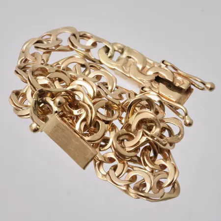 Armband 17,5cm, Bismarck, defekt lagat, 18K, 4,96g.